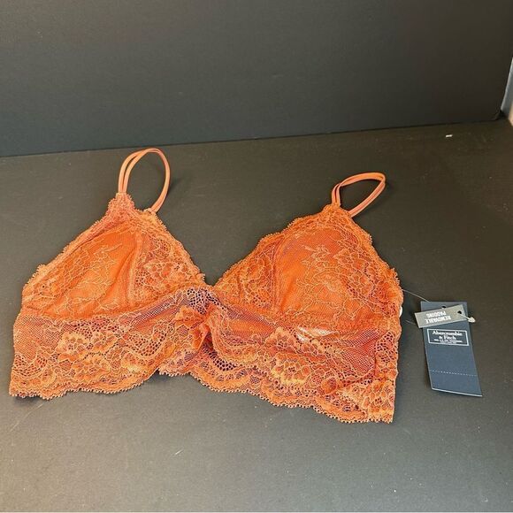 Abercrombie & Fitch Other - Abercrombie &‎ Fitch Burnt Orange Lace Bralette NWT Size S